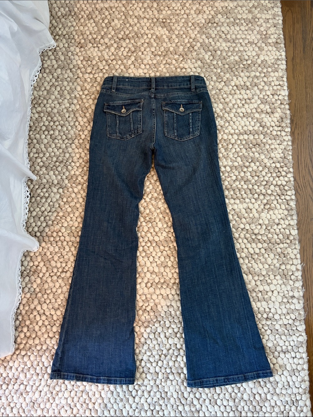 Zara low rise bootcut TRF jeans Y2k inspired button jeans